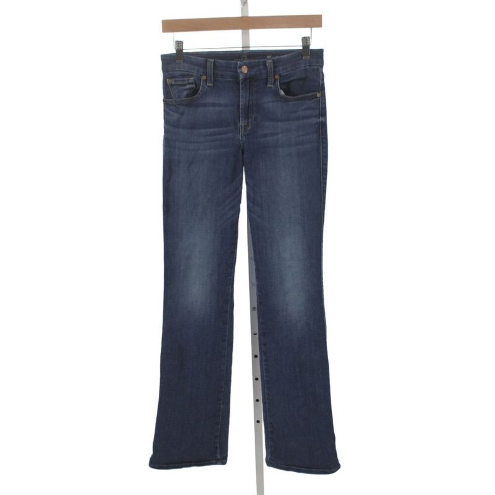 7 For All Mankind Women Bootcut Jeans Blue Cotton Mid Rise Size 28